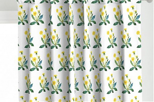 Curtain Panel - Dandelions (watercolor artwork) -